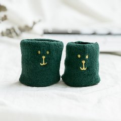 Шкарпетки махрові BEAR темно-зелені, зелені, L 18-20 см