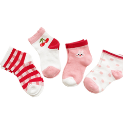 Шкарпетки комплект 4 ПАРИ Cherry, червоні, L 18-20 см