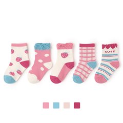 Шкарпетки комплект 5 пар STRAWBERRY, рожеві, S 12-15 см