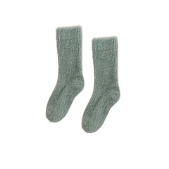 Шкарпетки зимові пухнасті ніжно-зелені, зелені, L 18-20 см