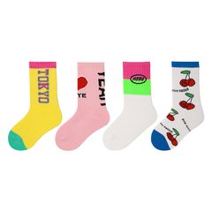 Шкарпетки комплект 4 ПАРИ Токіо, різнокольорові, M 15-18 см